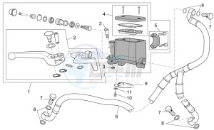 1200 Sport 8V drawing Front master cilinder