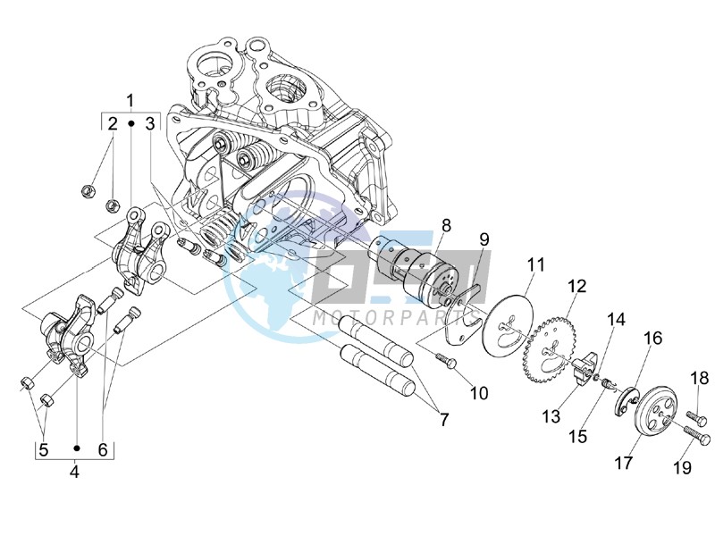 Camshaft - Rocking levers support unit