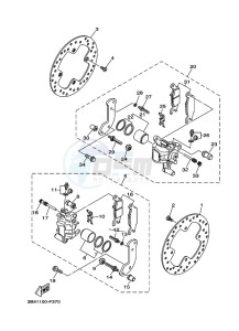 YFM700FWAD GRIZZLY 700 EPS (BDEF) drawing REAR BRAKE CALIPER