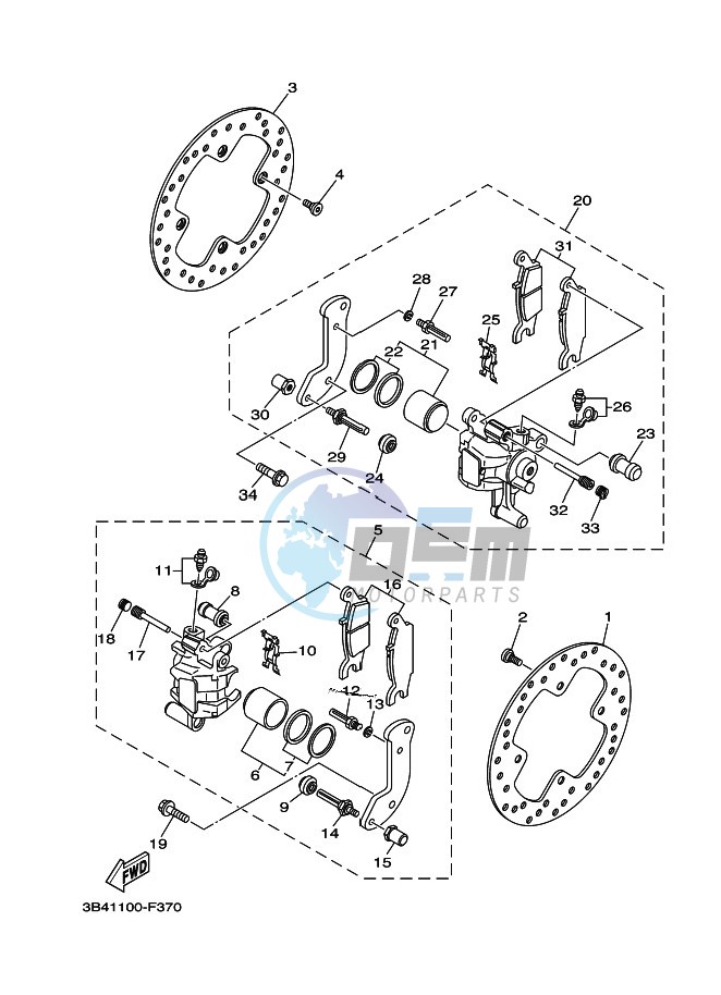 REAR BRAKE CALIPER