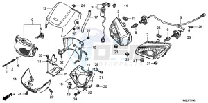 TRX500FAD TRX500FA Europe Direct - (ED) drawing HEADLIGHT