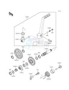 KX 125 K [KX125] (K) [KX125] drawing KICKSTARTER MECHANISM