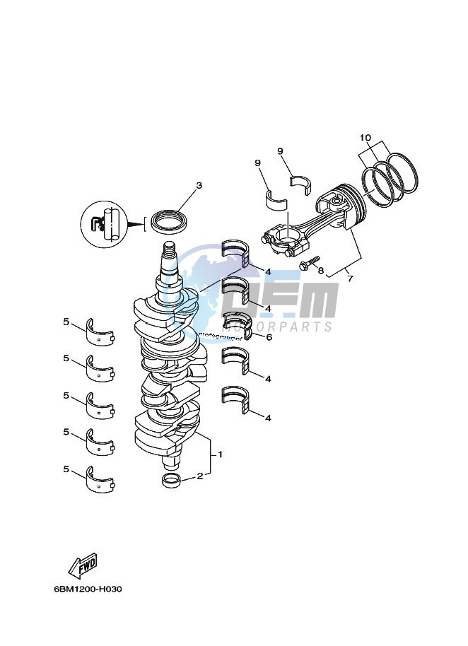 CRANKSHAFT--PISTON