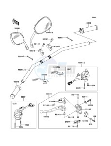 W800 EJ800ACF GB XX (EU ME A(FRICA) drawing Handlebar