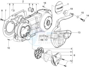 Beverly 125 e3 drawing Crankcase cover - Crankcase cooling