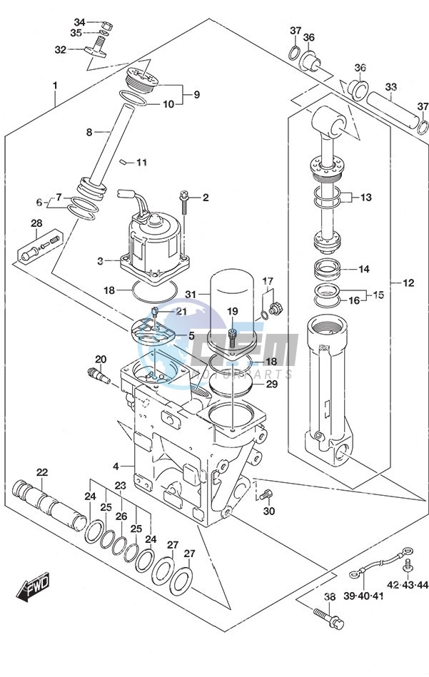 Trim Cylinder w/Transom (X or XX)