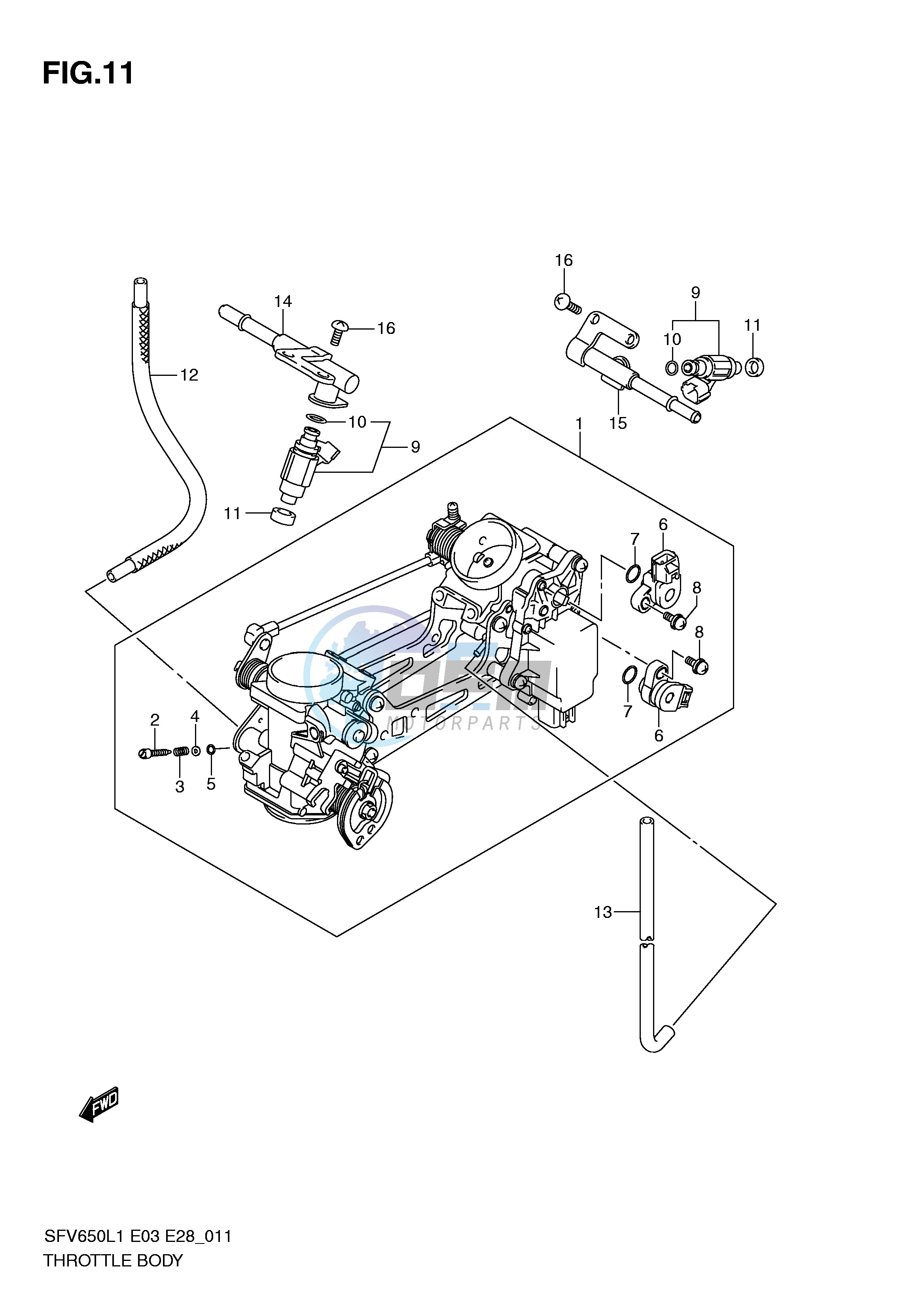 THROTTLE BODY (SFV650L1 E28)