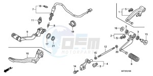 CB1300A9 BR / ABS CO MME - (BR / ABS CO MME) drawing PEDAL