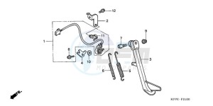 CBR125RWA UK - (E / WH) drawing STAND