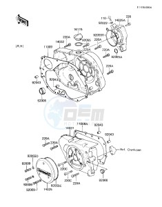 KZ 250 D [CSR] (D2) [CSR] drawing ENGINE COVERS -- 81 D2- -