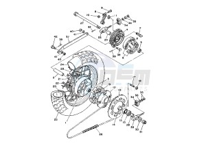 XV VIRAGO 125 drawing REAR WHEEL