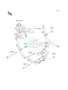 EX 500 D [NINJA 500R] (D6F-D9F) D6F drawing ENGINE MOUNT