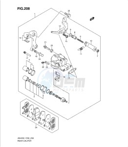 AN400Z drawing REAR CALIPER (AN400L1 E19)