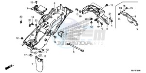 CRF1000G CRF1000 - Africa Twin Europe Direct - (ED) drawing REAR FENDER