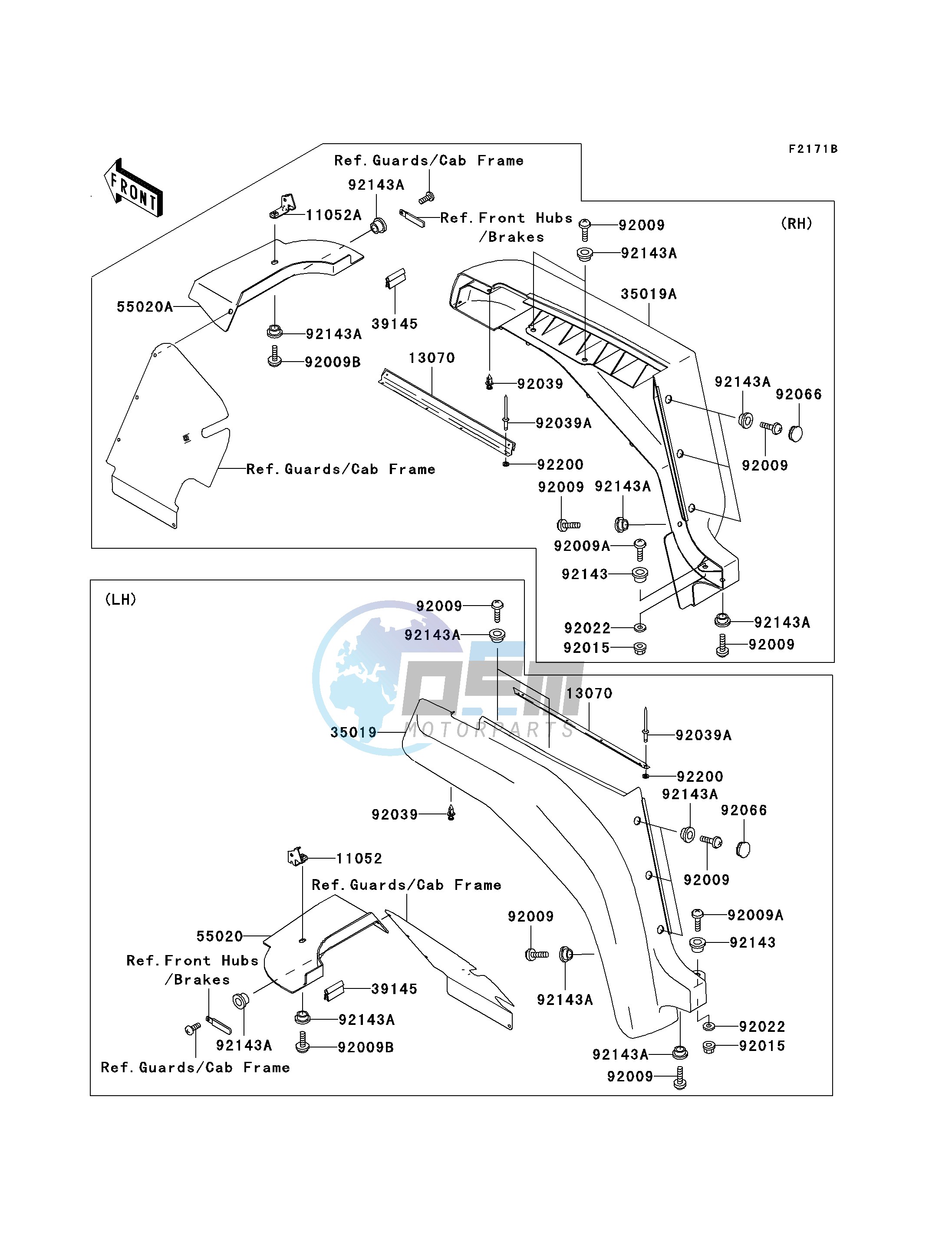 FRONT FENDER-- S- --- KAF620-G3 - G5- -