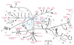 Pegaso Strada-Trail 650 ie drawing Electrical system