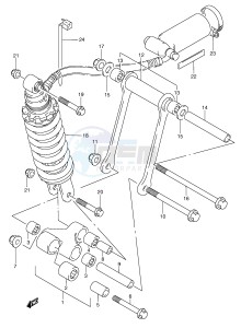 RGV250 (E24) drawing CUSHION LEVER (MODEL P R T)