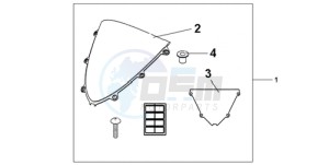 CBR1000RA9 UK - (E / ABS MME) drawing HIGH WIND SCREEN