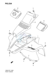 LT80 (P1) drawing FRONT FENDER (MODEL K5 K6)