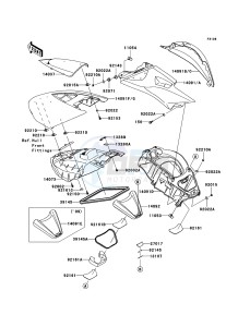 JET SKI ULTRA LX JT1500G9F EU drawing Hull Middle Fittings