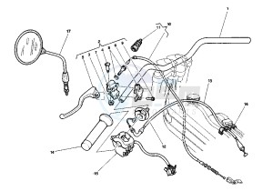 PLANET 125 drawing HANDLEBAR LEFT CONTROLS