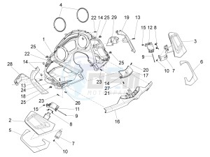 X10 125 4t 4v ie e3 drawing Wheel housing - Mudguard