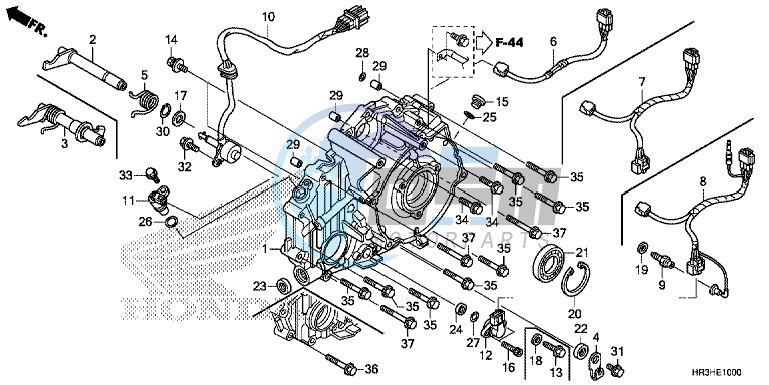 REAR CRANKCASE COVER