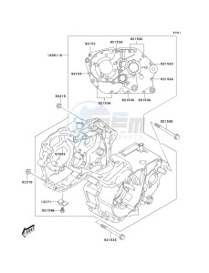 KLX 125 B [KLX125L] (B1-B3) [KLX125L] drawing CRANKCASE