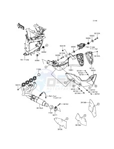 Z800 ABS ZR800DGF UF (UK FA) XX (EU ME A(FRICA) drawing Muffler(s)