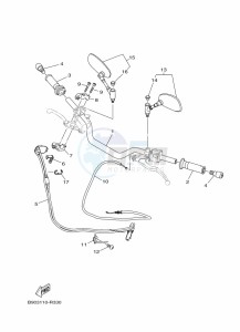 XSR900 MTM850 (BAE6) drawing STEERING HANDLE & CABLE