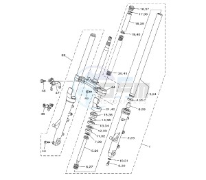 XP T-MAX 500 drawing FRONT FORK