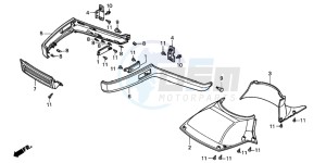 CN250 HELIX drawing FRONT UNDER COVER/ FRONT FENDER