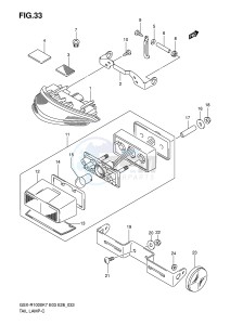 GSX-R1000 (E3-E28) drawing REAR COMBINATION LAMP