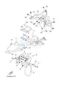 YPR250RA XMAX 250 ABS EVOLIS 250 ABS (2DLA 2DLA) drawing FENDER