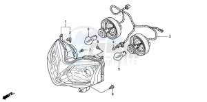 CBR125RW drawing HEADLIGHT (CBR125R/RS/RW5/RW6/RW8)