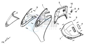 ALLO 50 45KMH drawing COWLING FRONT / COWLING INNER