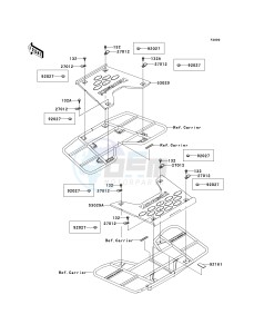 KVF 650 A [PRAIRIE 650 4X4] (A1) [PRAIRIE 650 4X4] drawing OPTIONAL PARTS-- CARRIER- -