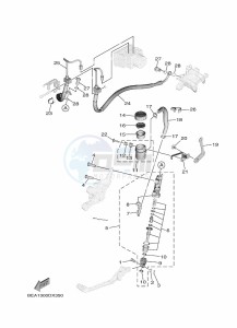 XSR900 MTM890 (BEA7) drawing REAR MASTER CYLINDER