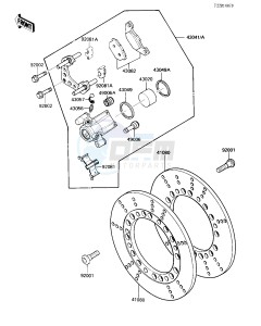 VN 750 A [VULCAN 750] (A2-A5) [VULCAN 750] drawing FRONT BRAKE