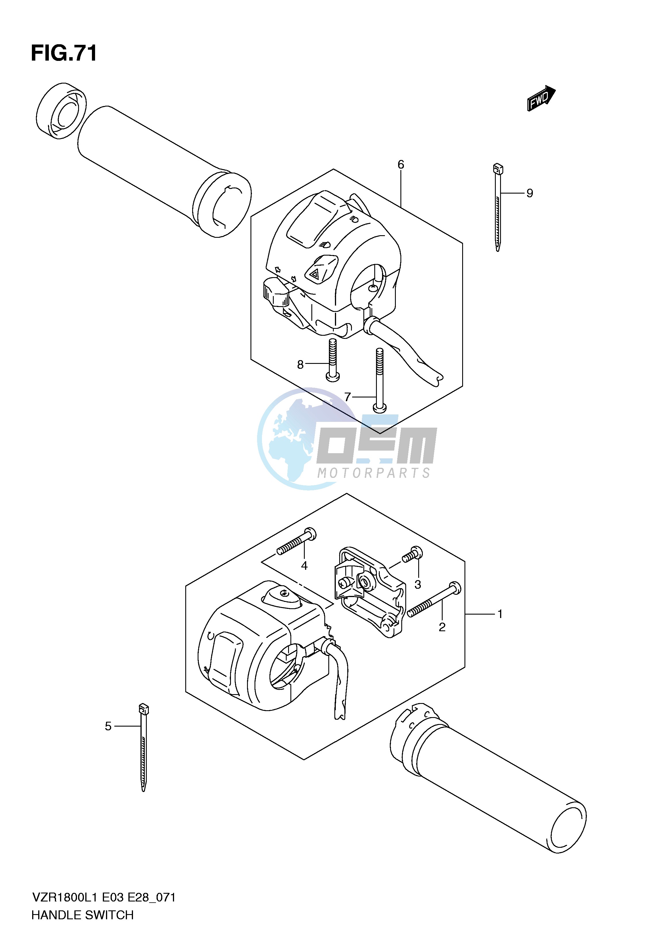 HANDLE SWITCH (VZR1800ZL1 E33)