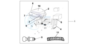 XL125VA E / MKH drawing TOP BOX 35 L NH-A49M