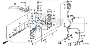 CBR600RRA Australia - (U) drawing FR. BRAKE MASTER CYLINDER (CBR600RR)