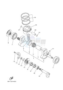 YFZ450R YFZ45YSXJ (BW29) drawing CRANKSHAFT & PISTON