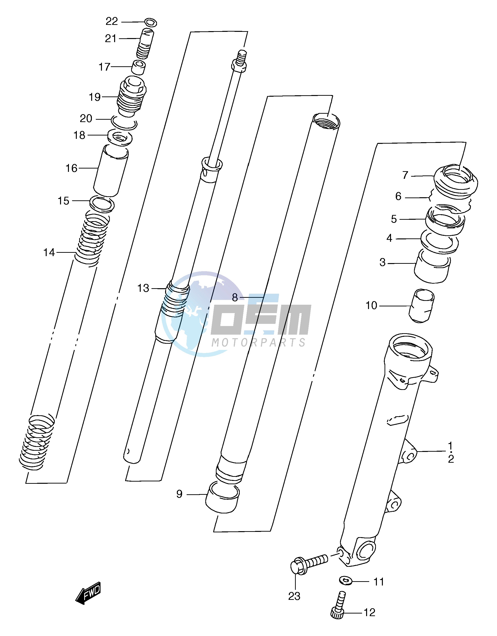 FRONT DAMPER (GSF1200SAV SAW SAX SAY)