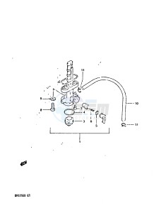 DR125S (Z-D) drawing FUEL COCK