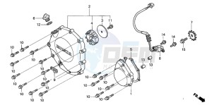 CB1300F CB1300SUPER FOUR drawing RIGHT CRANKCASE COVER