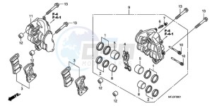 CBR600RR9 Korea - (KO / MK) drawing FRONT BRAKE CALIPER (CBR600RR9,A/RA9,A)