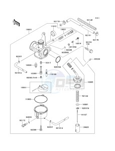 KLX 110 A (A1-A4) drawing CARBURETOR