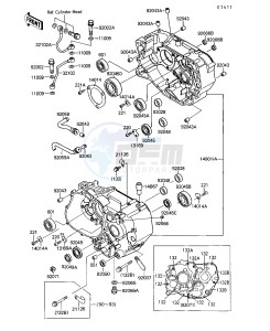 KSF 250 A [MOJAVE 250] (A3-A7) [MOJAVE 250] drawing CRANKCASE