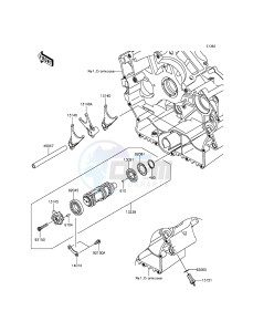 VULCAN 900 CUSTOM VN900CGF GB XX (EU ME A(FRICA) drawing Gear Change Drum/Shift Fork(s)